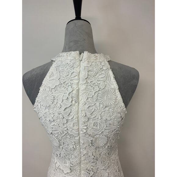 Lulus Mini Dress White Crochet Lace Romantic Dainty Coquette Womens SZ M - Picture 4 of 11